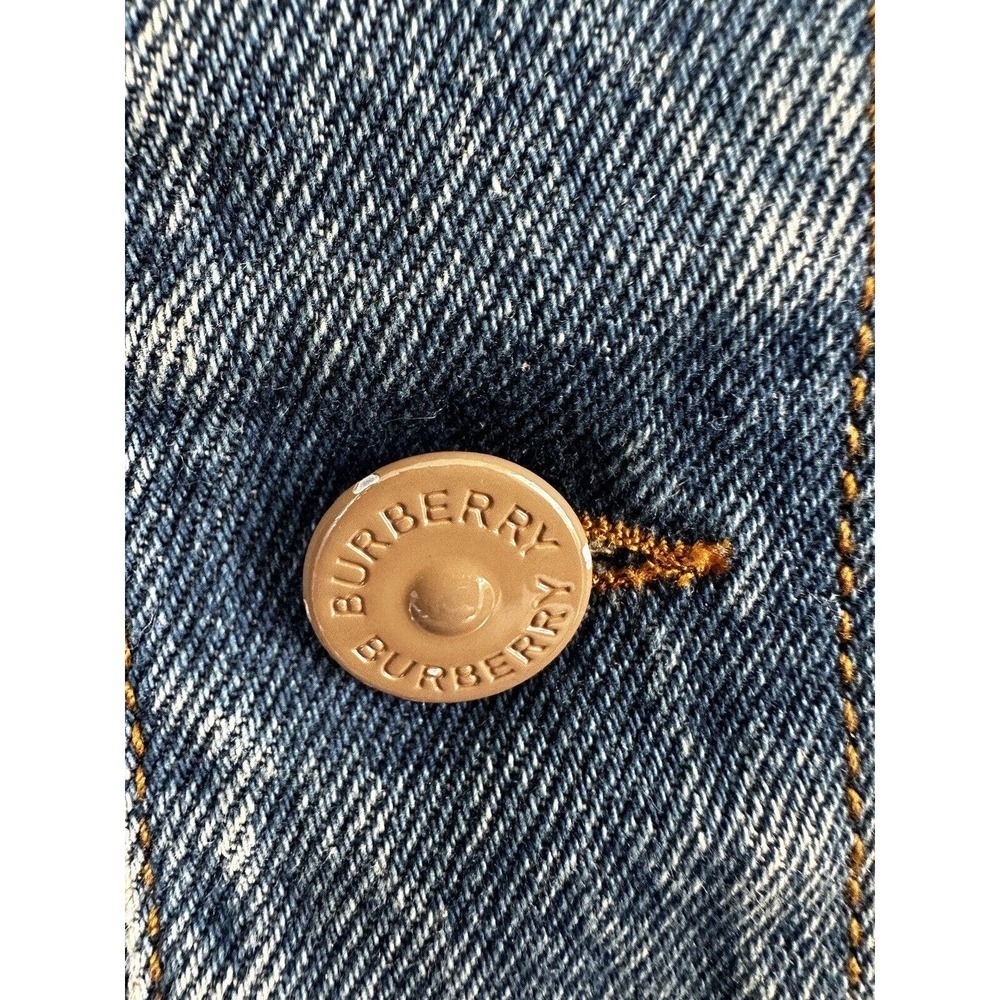 Burberry Mens Denim Jacket Oversized Jean Italy Size 46 Shacket Large Carpenter - Picture 7 of 16